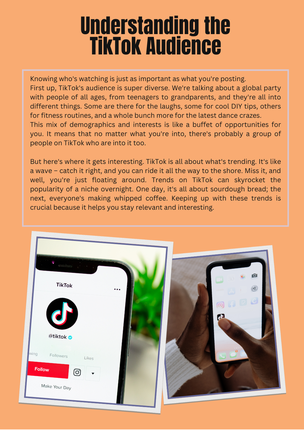 Understanding TikTok audience insights for effective digital marketing strategy with popular content trends.