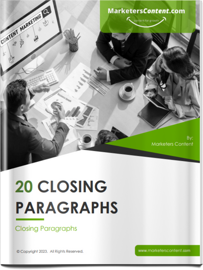 20 CLOSING PARAGRAPHS