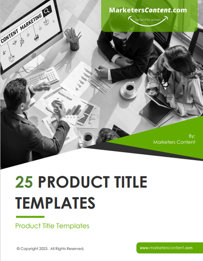 25 PRODUCT TEMPLATE TITLES