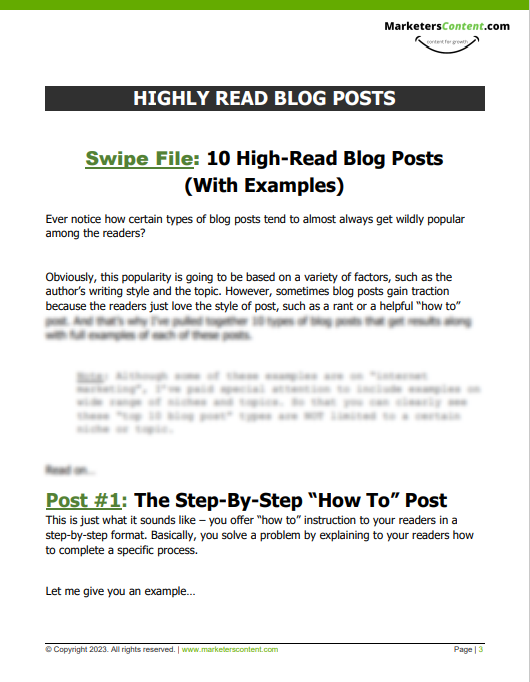 10 HIGHLY READ BLOG POSTS